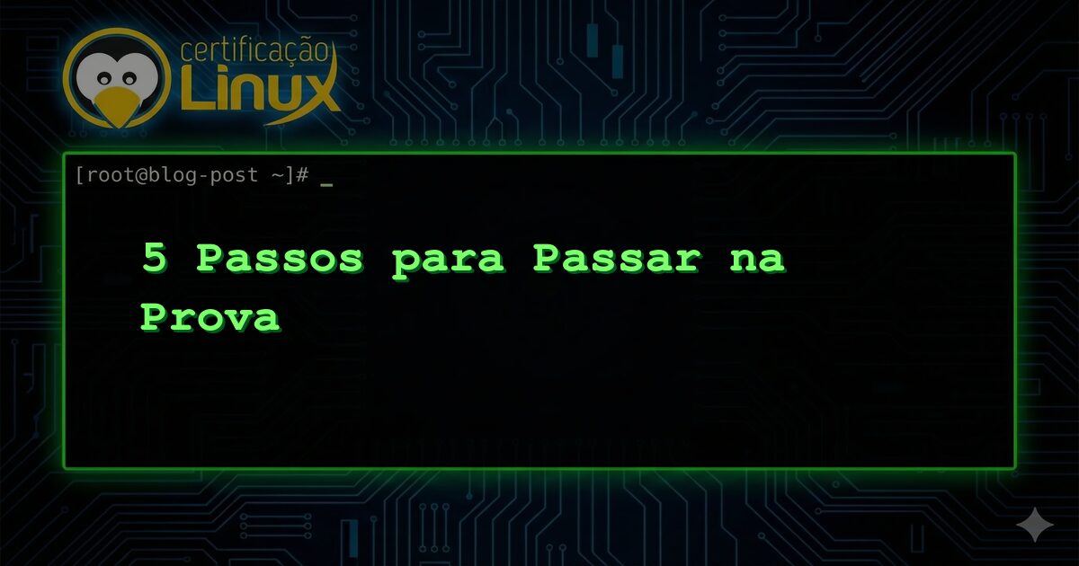5 Passos para Passar na Prova