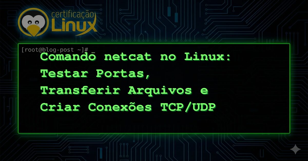 Comando netcat no Linux: Testar Portas, Transferir Arquivos e Criar Conexões TCP/UDP