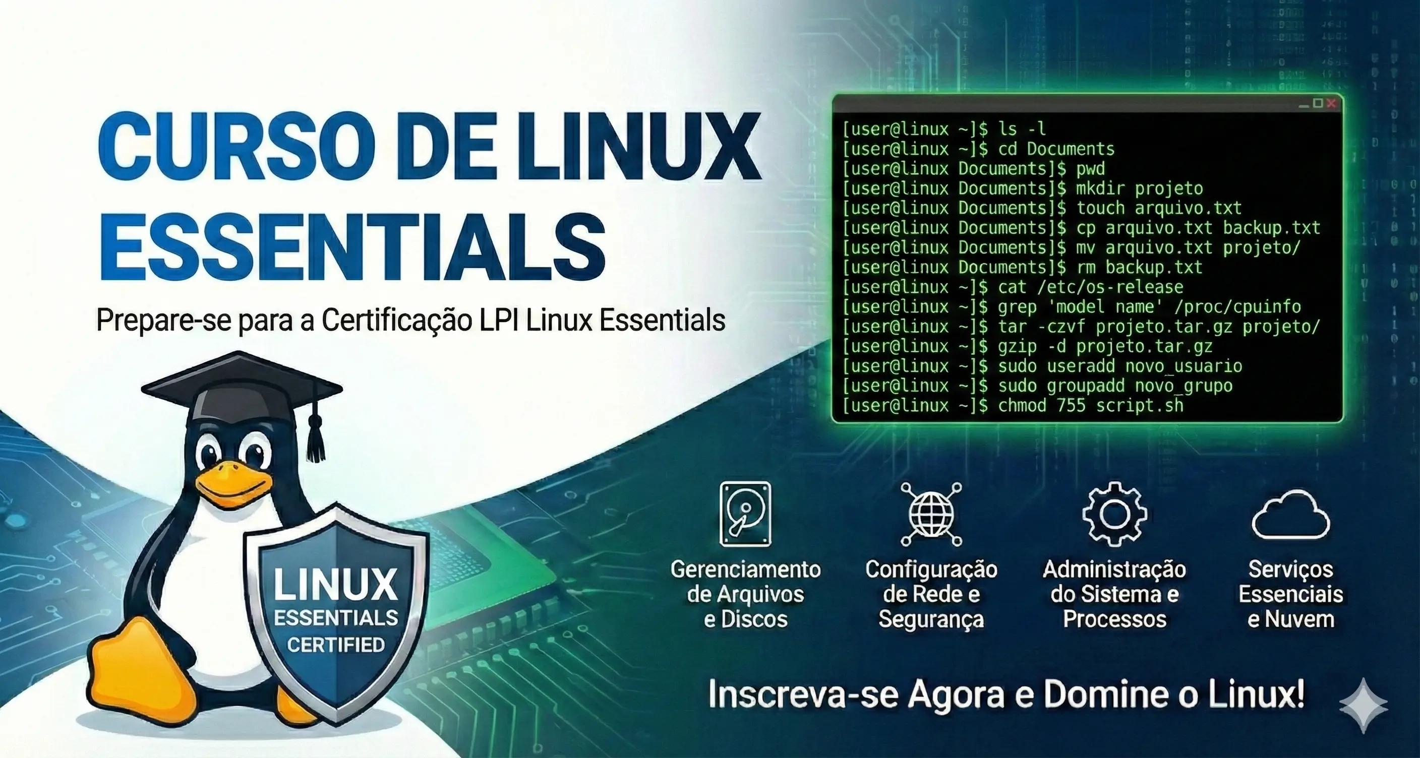 Linux Essentials — do zero ao primeiro certificado Linux internacional em 60 dias